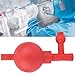 Pilipane 2 Pcs Suction Bulb Lab Quantitative Ear Sucking Washing 3 Way Rubber Bulb for Laboratory Industrial Agricultural Research Food Labs Red