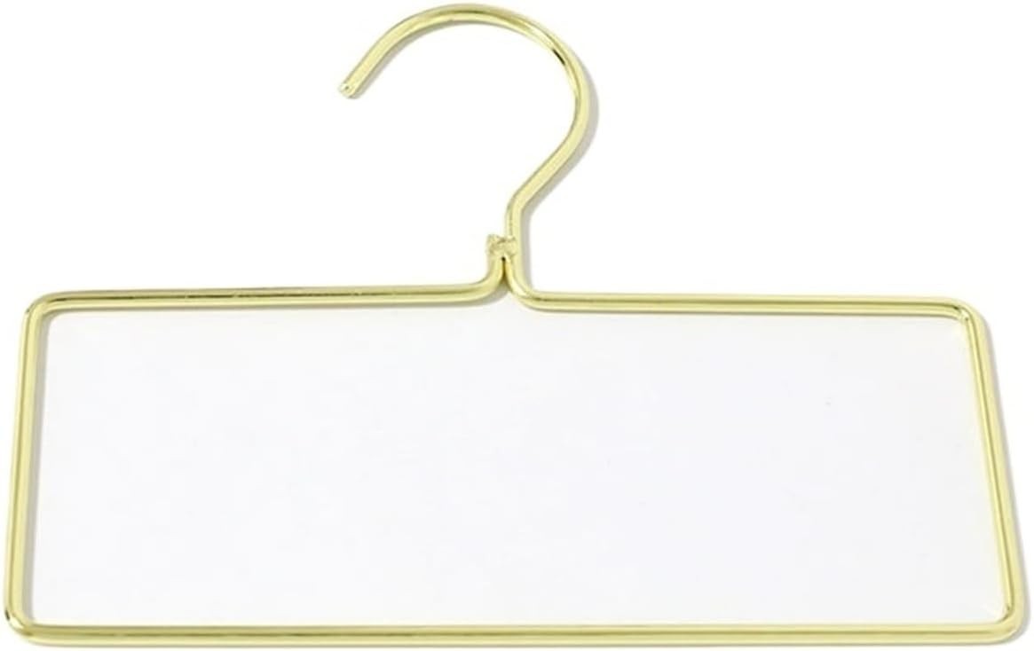 5 PCS Rectangle Scarf Tie Towel Shawl Storage Metal Hanger Rack Muslim Hijab Space Black(Golden)