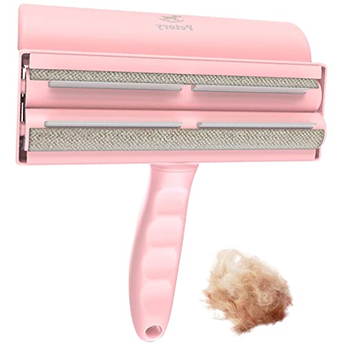 Petory Pet Hair Remover with Self Cleaning for Dog, and Cat Hair - Reusable Pet Remover Roller - Suitable for Couch, Car Seat, Carpet, Clothes, Bedding
