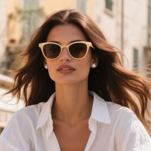 Silver Earrings, stud earrings for women with 18K White Gold Plated Earring Hypoallergenic Round Cut Cubic Zirconia Earrings4