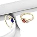 Amelia Fashion 20 Gauge Oval CZ Center Set Gold Bendable Nose Ring Hoop For Nose, Eyebrow, Ear Cartilage All Surgical Steel (Choose Color) (Red)
