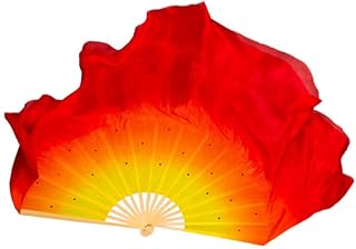 BOEYAA Abanico de danza que cambia gradualmente de color extendido para danza clásica del vientre, danza del vientre