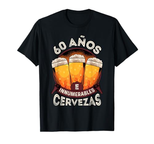 60 años e innumerables cervezas 60 cumpleaños divertida Camiseta