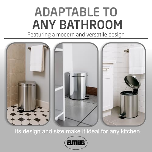 Cubo de basura higiénico Amig de 3 litros con contenedor interior extraíble 8