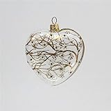 Christina's World Cherry Blossom - Heart Shaped - Blown Glass Ornament