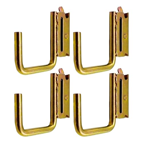 Gancho E Track J,Gancho Etrack - Portaherramientas E Track de Hierro galvanizado 4 Piezas - Accesorios de riel E Vertical Percha de riel X Tipo E para Camiones, Garaje, Taller