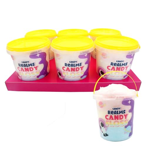 Candy Realms Floss Clouds Bucket 50 g (Pack of 6)