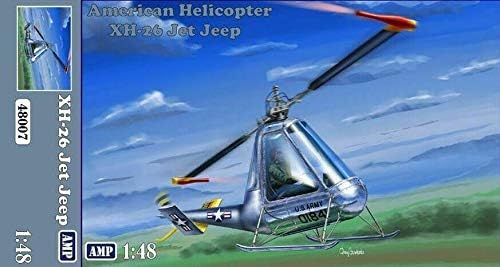 Box art of the AMP 48-007 American Helicopter XH-26 Jet Plastic Model kit
