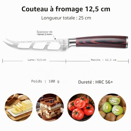 PAUDIN Couteau à fromage avec pointes de fourchette - Longueur de la lame – vue 2