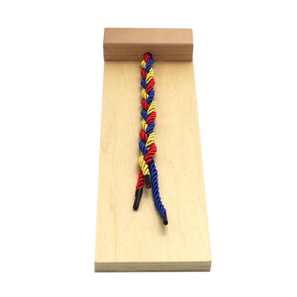 Milageto Early Learning Montessori Wooden Rope Weaving Board