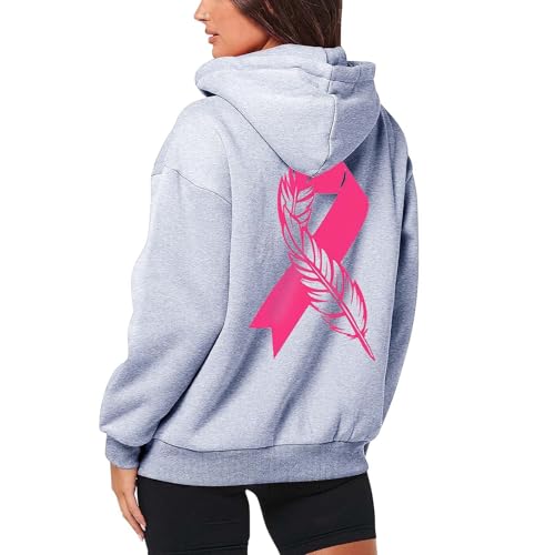 Sweat Octobre Rose femme à fermeture éclair idéal pour le sport et le quotidien en automne
