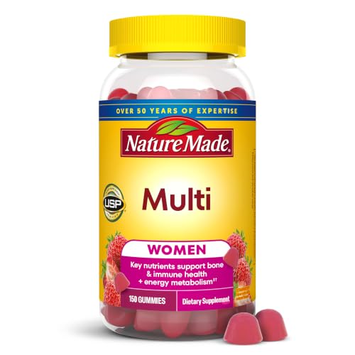 Nature Made Multivitamin For Women, Womens Gummy Multivitamins for Daily Nutritional Support, 150 Multi Vitamin Gummies, 75 Day Supply