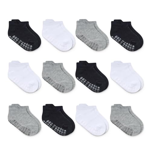 Image of Bearbay Baby Non Slip Ankle Socks with Grippers for 0 Months-7 Years Old Walking Socks