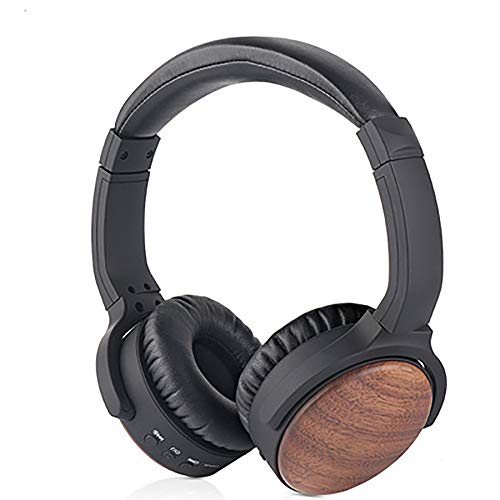 High-End-Multi-Color-Holz Kopfhörer Subwoofer Stereo-Aktive Rauschunterdrückung Bluetooth-Headset,Brown