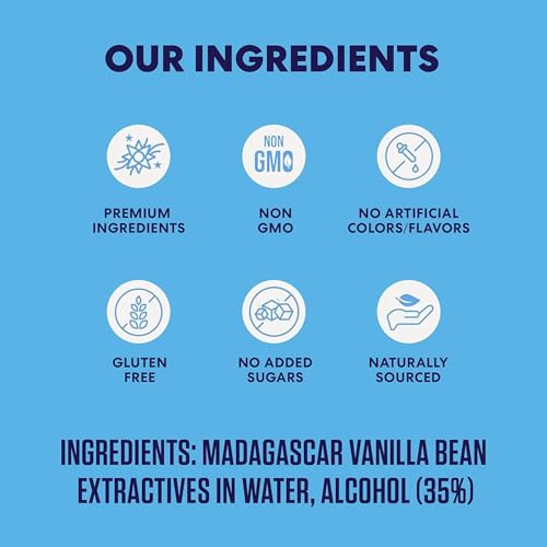 Magnolia-Star Pure Vanilla Extract, 16 oz., Made from Hand-Selected Madagascar Bourbon Beans, Non-GMO and Gluten-Free Baking Vanilla (8oz. Bottles, 2 Ct)