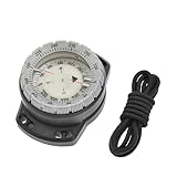 Design bilanciato riempito di liquido, bussola subacquea da 50 m, luminosa da polso, impermeabile, strumento di navigazione con cinturino elastico, per immersioni, snorkeling, campeggio, escursionismo