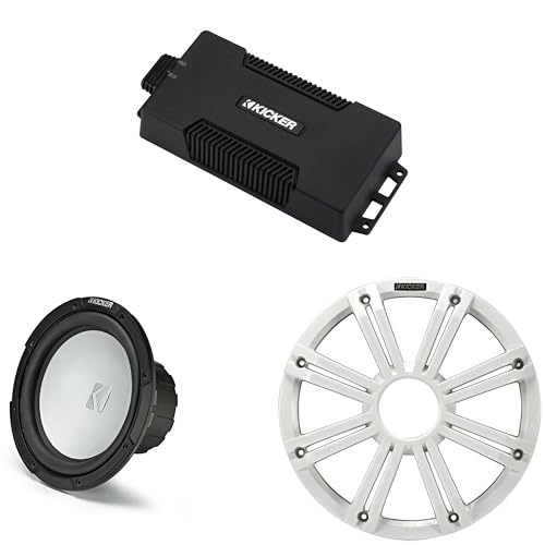 Kicker 48PXA6001 Weatherproof Powersport Mono Amp & 10