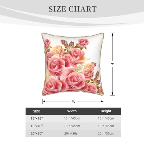 Housse de coussin en velours confortable rose impression textile