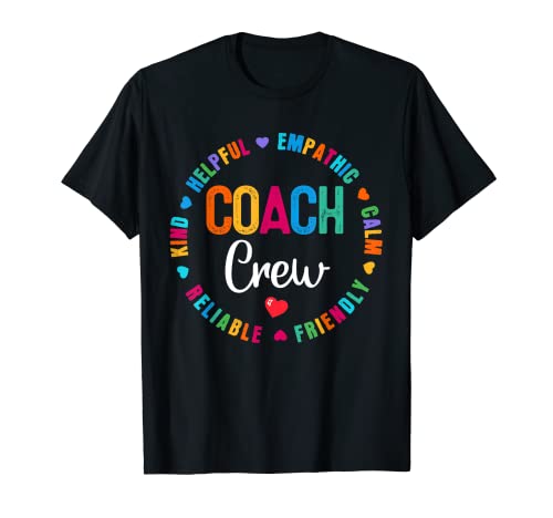Coach Crew Istruttivo Coach Lettura Carriera Alfabetizzazione PE Maglietta