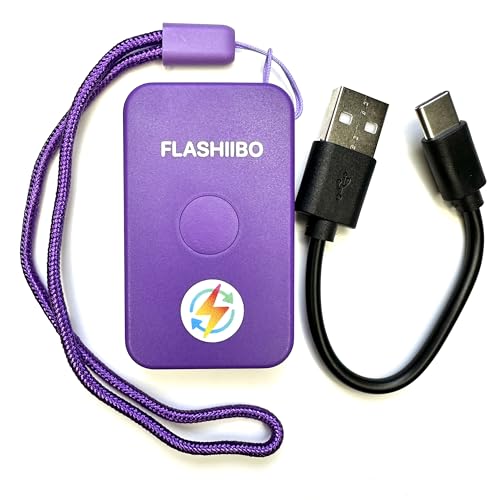 Image of Flashiibo Recharge Purple v2, NFC Tag Emulator, 5 Save Lots, Unlimited Rewrite, UID Regen