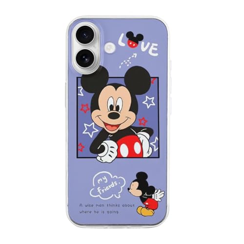 �f�B�Y�j�[ �~�b�L�[�}�E�X IPhone16 �Ή� �P�[�X �ϏՌ� �y���^ ���ϖh�~/Qi�������C�����X�[�d�Ή� �X�}�z�P�[�X ����~�� �w��h�~