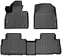 SMARTLINER All Weather Custom Fit Floor Mats 2 Row Liner Set Black Compatible with 2020-2023 Hyundai Palisade Fits Bench and Bucket Seats