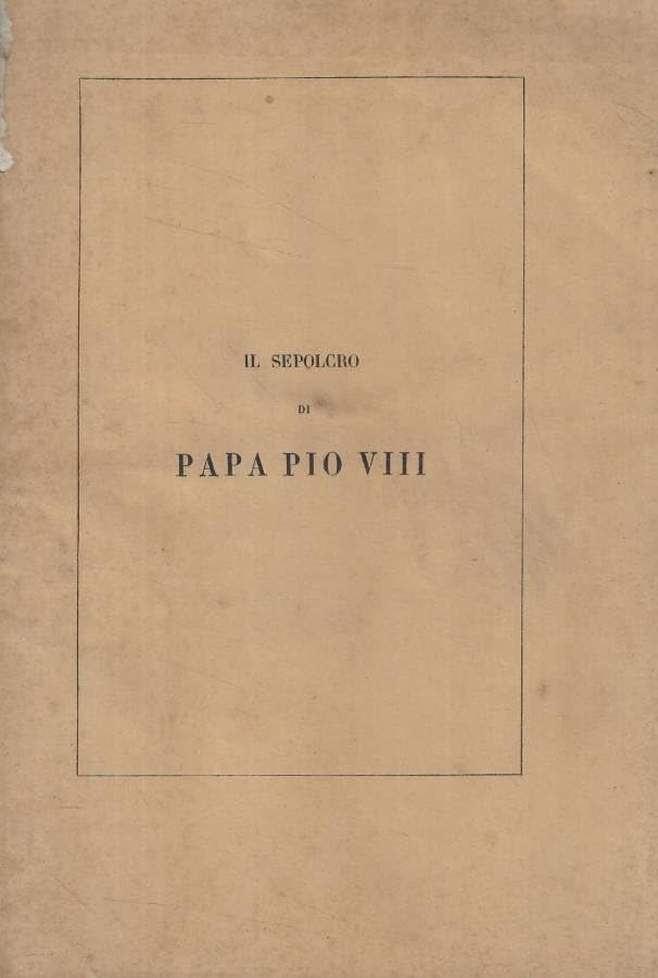 altre foto su richiesta Il sepolcro di Papa Pio VIII.