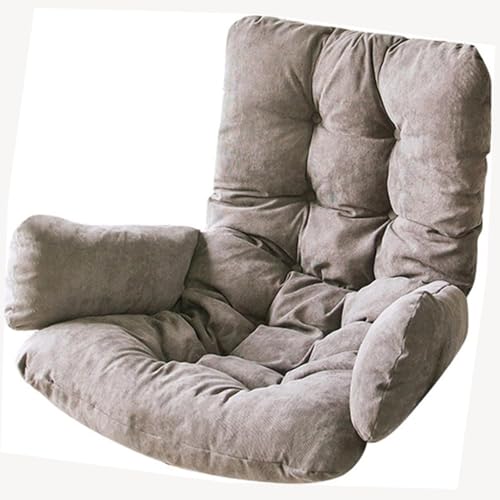 Cojín para mecedora impermeable gris con reposabrazos para jardín 2