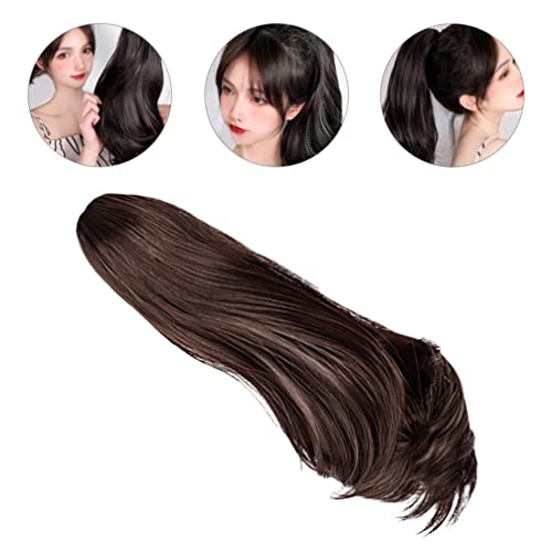 KALLORY Extensão De Rabo De Cavalo Clipe De Garra Longa Reta Extensão De Cabelo Ondulado Grampo De M