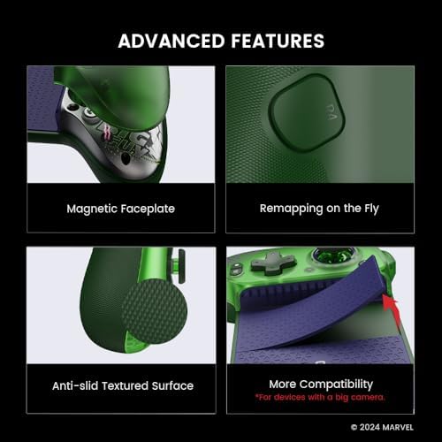 GameSir G8 Plus Bluetooth Mobile Game Controller for Switch & iOS & Android & Tablets, Wireless Gamepad – Hall Effect Joysticks & Triggers Fit For PlayStation, Steam Link,PUBG MOBILE, Call of Duty (G8 - Görsel 7