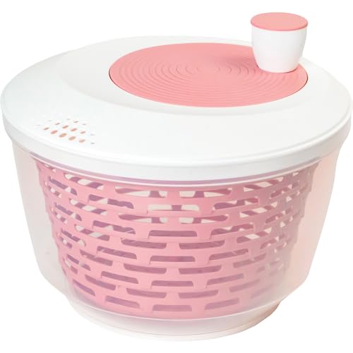 Centrifugadora de ensalada Westmark: ideal para lavar, centrifugar y servir ensaladas, ensaladera compacta con tapa y pico vertedor, antideslizante, 4,4 l – plástico, sin BPA