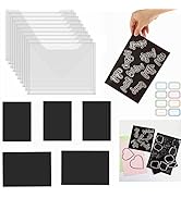 Briartw 10 Pcs Clear Plastic Bags and 5 Pcs 1mm Thickness Rubber Magnetic Sheets A4 Sized,Double-...