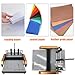 HQHAOTWU Booklet Binding Machine Automatic Booklet Maker Paper Folding and Binding Machine Booklet Stapling Device Mobile Booklet Folding Binding Machine with Two Staplers Adjustable Side Guides 110V