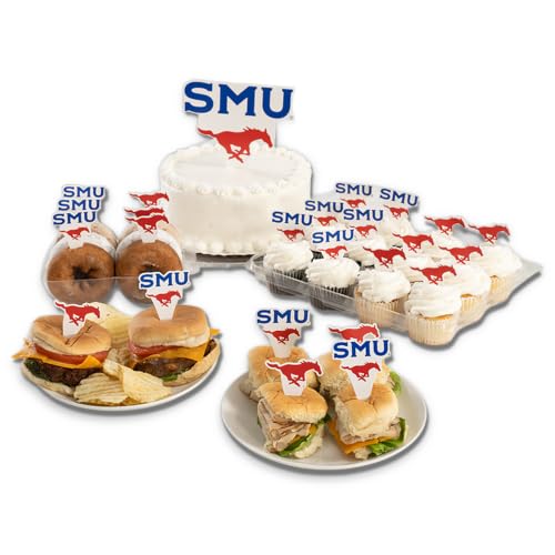 Desert Cactus SMU Mustangs Food Picks, Cupcake Toppers, 25 pcs by Desert Cactus - Used condition - US$10.20