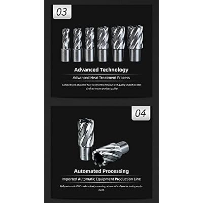 10PCS 7/16 Dia. HSS Annular Cutter 3/4 Weldon Shank 1inch Cutting Depth