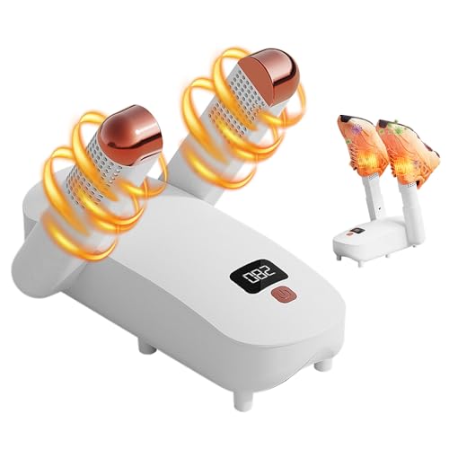 Hojalis Secador de Zapatos Eléctrico, Secador de Botas con Temporizador, Calentador de Zapatos Diseño Plegable, Secador de Calzado Portátiles para Zapatos,Calcetines,Guantes