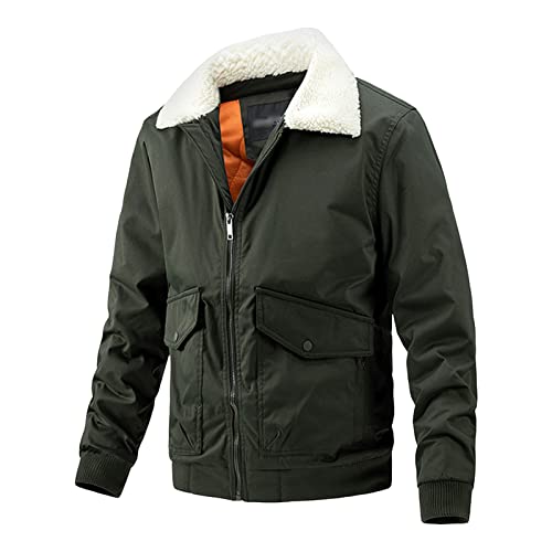 Veste de sport pour hommes avec col en fourrure blouson chaud DGKaxiyaHM