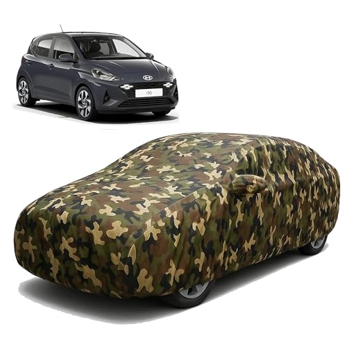 Image of Sulfar 100% Waterproof Car Body Cover for Hyundai i10 - Triple-Stitched Dustproof UV, Heat & Rain Protection with Mirror Pockets, Full-Bottom Elastic & Free Storage Bag - All-Weather Indoor Outdoor (A