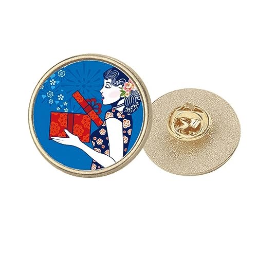Broche ronde en métal doré pour illuminer vos tenues du quotidien