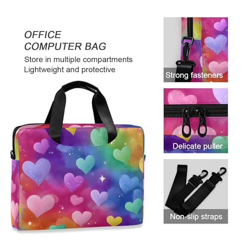 Funda para portátil ALAZA Rainbow Love Hearts Stars 13-15.6" miniatura 5