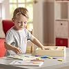 Melissa & Doug Beginner Wooden Pattern Blocks Educational Toy with 5 Double-Sided Scenes and 30 Shapes Puzzles for Kids 3+