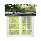 Cantonnière pour petites fenêtres : comprend 1 cantonnière courte (137,2 cm de large x 46 cm de haut) avec un passe-tringle standard de 7,6 cm. S'adapte facilement à la plupart des tringles à rideaux standard et décoratives. Parfait comme cantonnière autonome pour les petites fenêtres ou superposé sur des rideaux plus longs pour un look campagnard classique