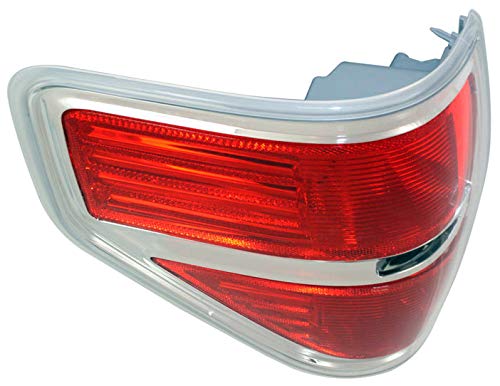Evan Fischer Tail Light Lens And Housing Compatible With 2009-2014 Ford F-150 Styleside Chrome Trim Capa Driver Side #TOP3