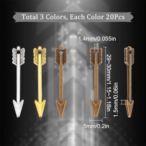 Breloques flèche en boîte pour offrir un kit de création de collier de protection unique