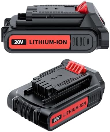 Uionvot 2 Pack 4.0Ah for Black and Decker 20V Lithium Battery Compatible with Black and Decker Battery LBXR20 LB20 LBX20 LBX4020 LBXR2040 LST220 20 Volt Max Cordless Power Tools