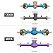 MEUS RACING SCX24 Axles Isokinetic 3-Section CVD 52° Max. Steering Angle +5mm Widened SCX24 Upgrades for Axial SCX24 Deadbolt C10 JLU Gladiator Bronco 1/24 RC Crawler (Front and Rear- Black)