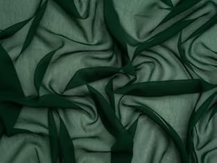 Chiffon, traditionally made from silk but now often crafted from polyester, is a light, semi-transparent fabric with a fine mesh-like weave. Its ethereal, almost weightless quality gives it a soft, floaty appearance, making it ideal for creating roma...