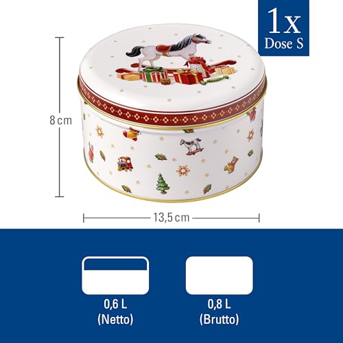 Villeroy & Boch – Winter Collage Keksdosen-Set 3 teilig Bunt, Gebäckdosen, Vorratsdosen, Plätzchendosen, Blechdosen, Keksdosen 3er Set, Weihnachtsdosen, Metall
