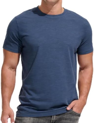 MRING Herren Baumwolle Sommer Basic Top Männer Kurzarm T-Shirt