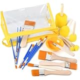 The Left Bridge Essential Decoupage Kit, Decoupage Tool Set for Beginners, Starter Set, Include 5 Foam Brush, 16 Soft Decoupage Brushes, Glue Container Bowl, for DIY Arts and Crafts Projects